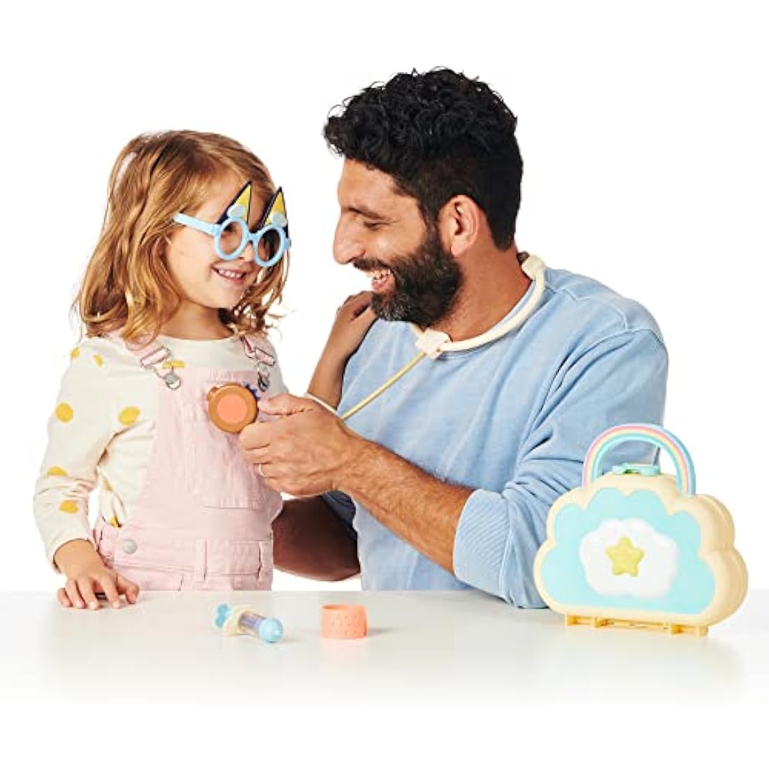 Bluey Cloud Bag Doctor's Playset – 7-Piece Kids Pretend Play Medical Kit