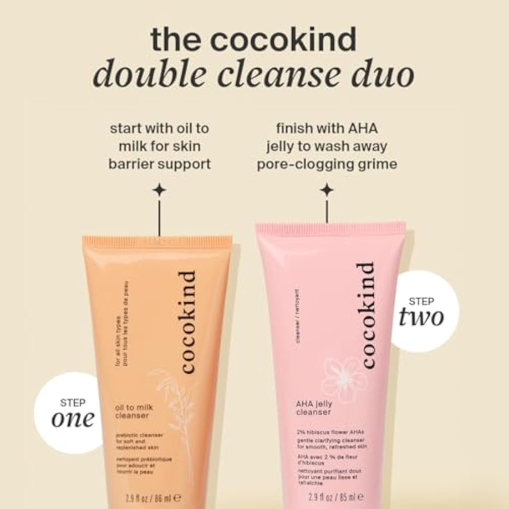 Cocokind Prebiotic Oil to Milk Cleanser - Hydrating Face Wash, 2.9 oz