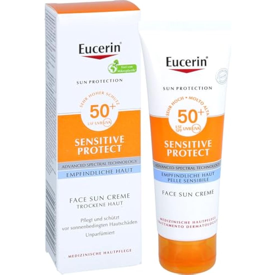 Eucerin Sensitive Protect Face Sun Creme LSF 50+ – Sunscreen, 50 ml