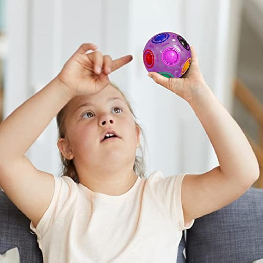 ROXENDA Magic Rainbow Puzzle Ball 2-Pack | Fidget Brain Teaser Toy