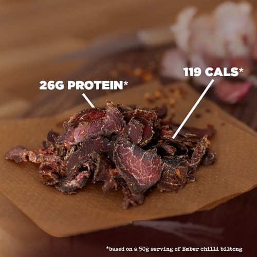 Ember Snacks Chilli Beef Biltong – High Protein Keto Snack (4 x 250g)