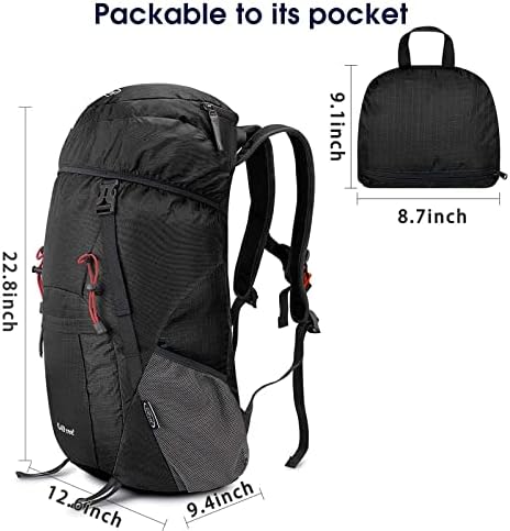 G4Free 40L Hiking Backpack – Foldable Lightweight Camping Daypack