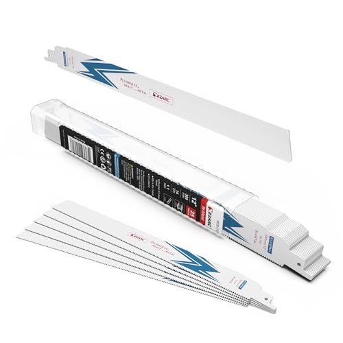 EZARC 300mm Bi-Metal Cobalt Reciprocating Saw Blades for Metal – 25 Pack
