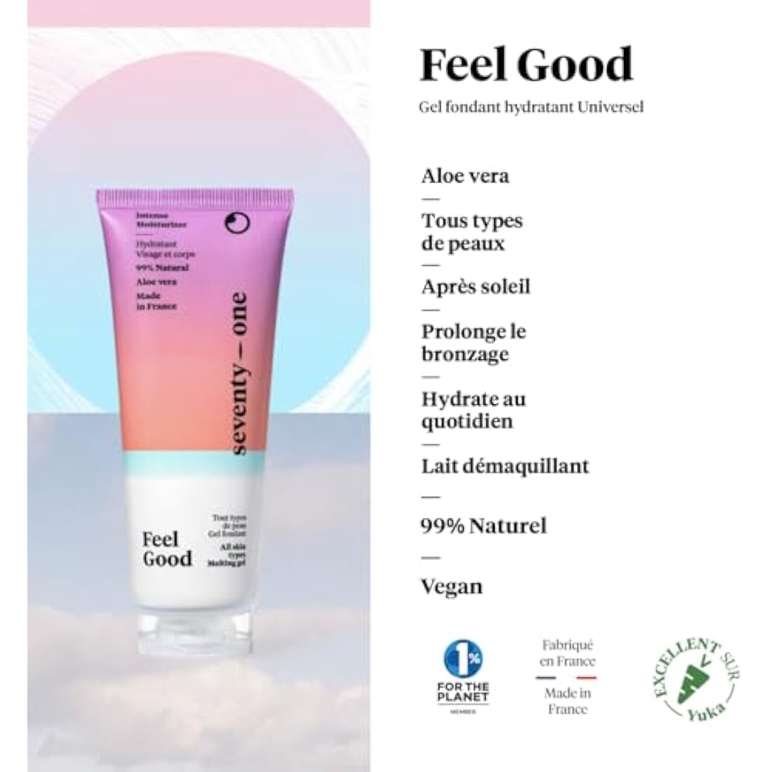 SeventyOne Percent Feel Good Aloe Vera Face & Body Moisturising Gel - 200ml