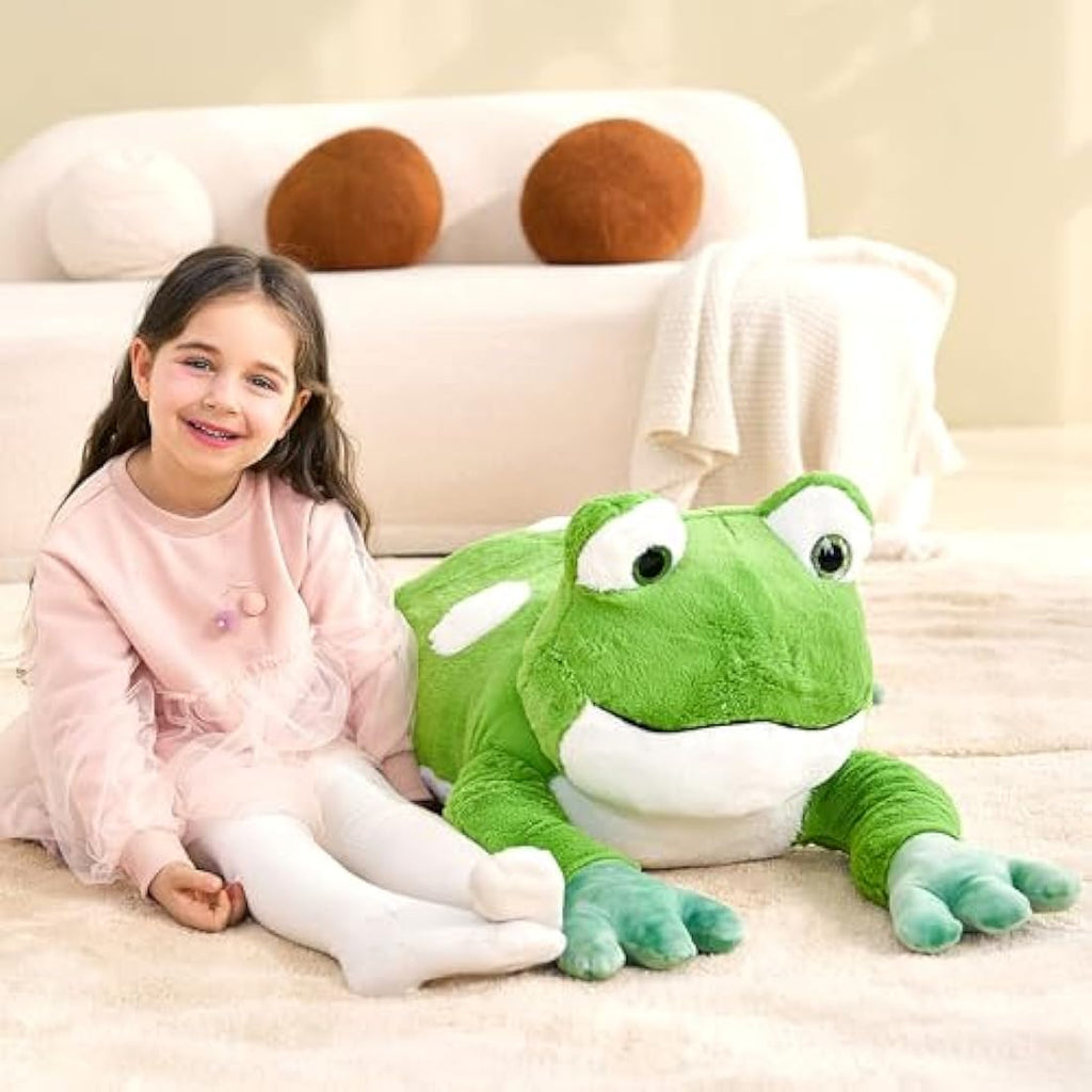 IKASA Giant Frog Stuffed Animal – 78cm Large Kawaii Plush Toy Pillow