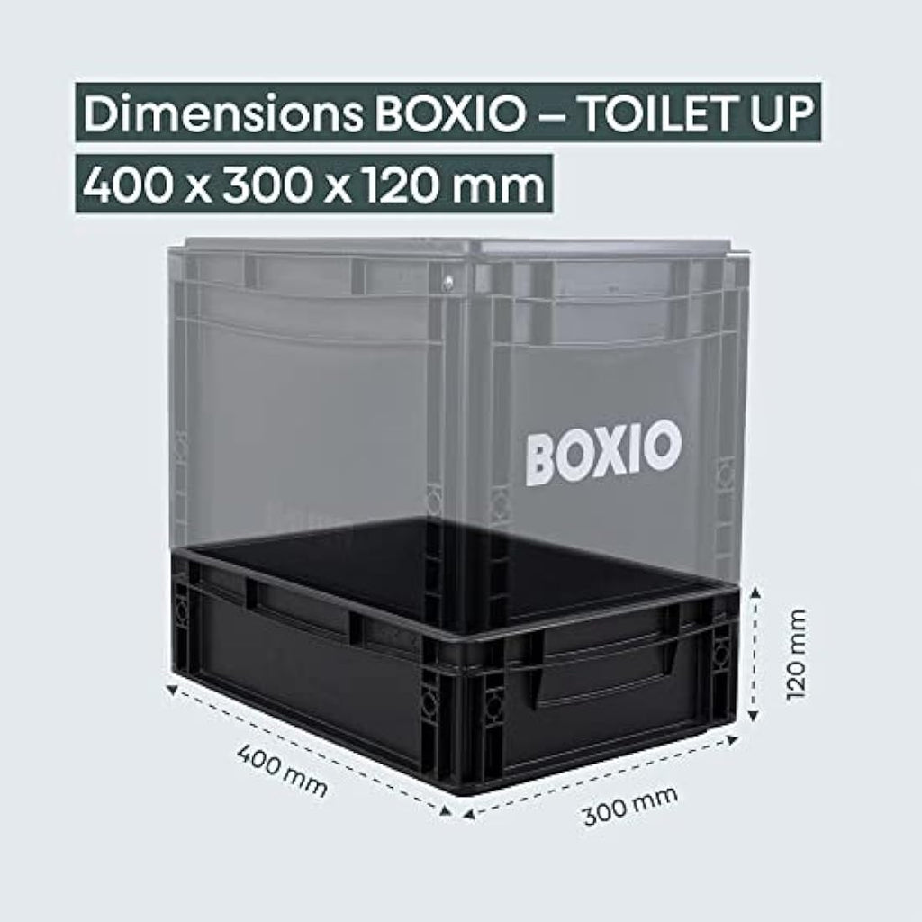 BOXIO Toilet UP Booster Seat | Mobile Separation Toilet Kit with Hemp Litter