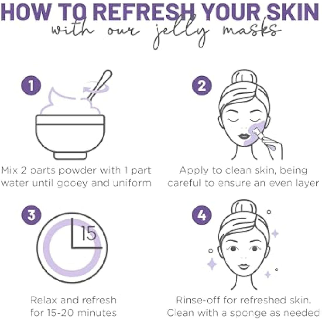 BRÜUN Lavender Jelly Mask – Moisturizing Peel-Off Rubber Face Mask