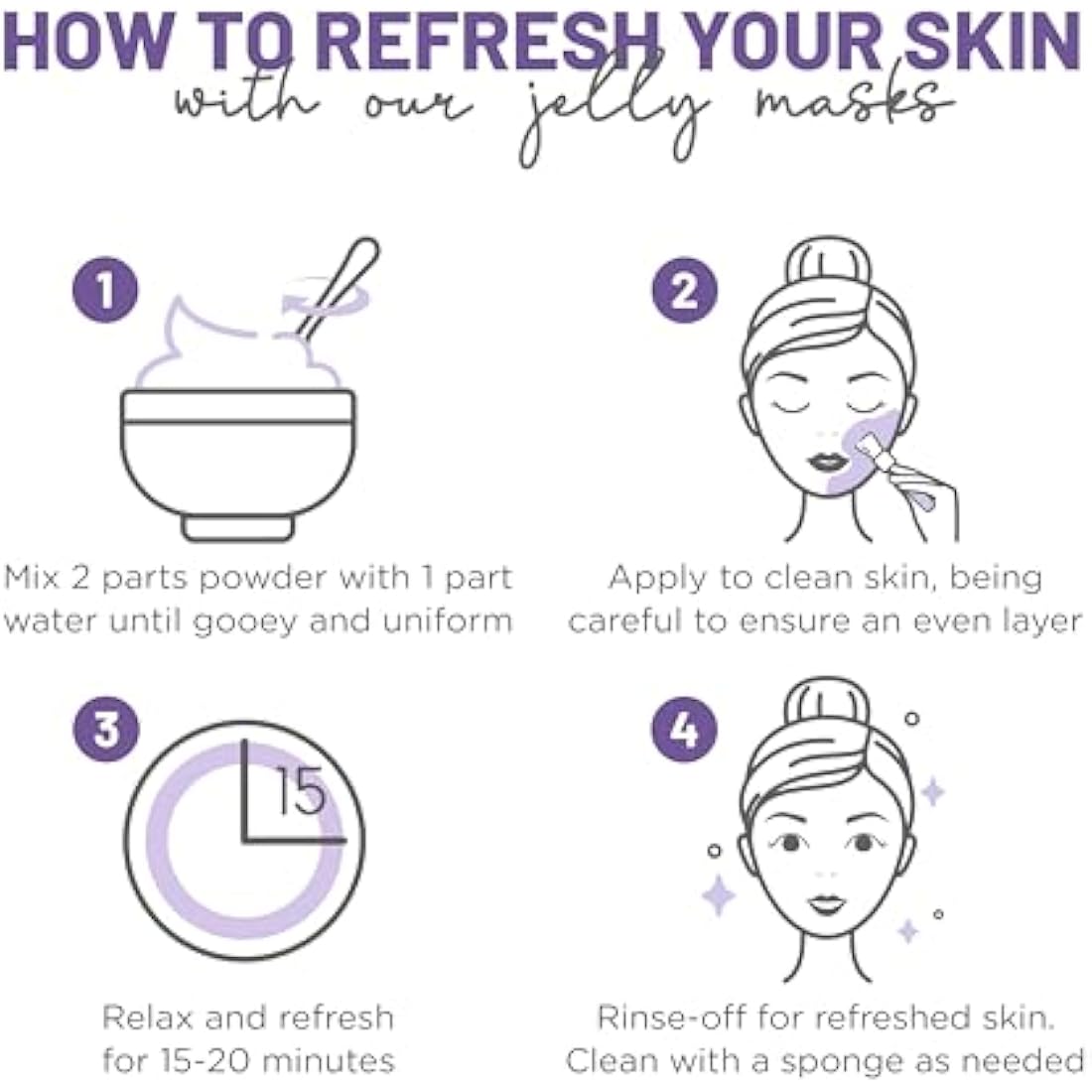 BRÜUN Lavender Jelly Mask – Moisturizing Peel-Off Rubber Face Mask