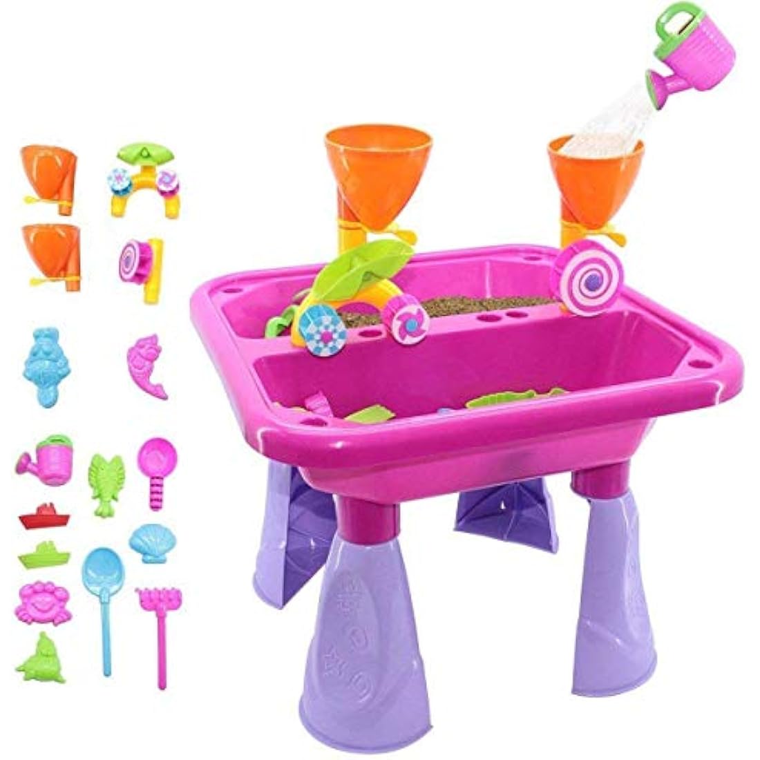 Jolof Store Sand and Water Table – Double Compartment Toddler Play Set