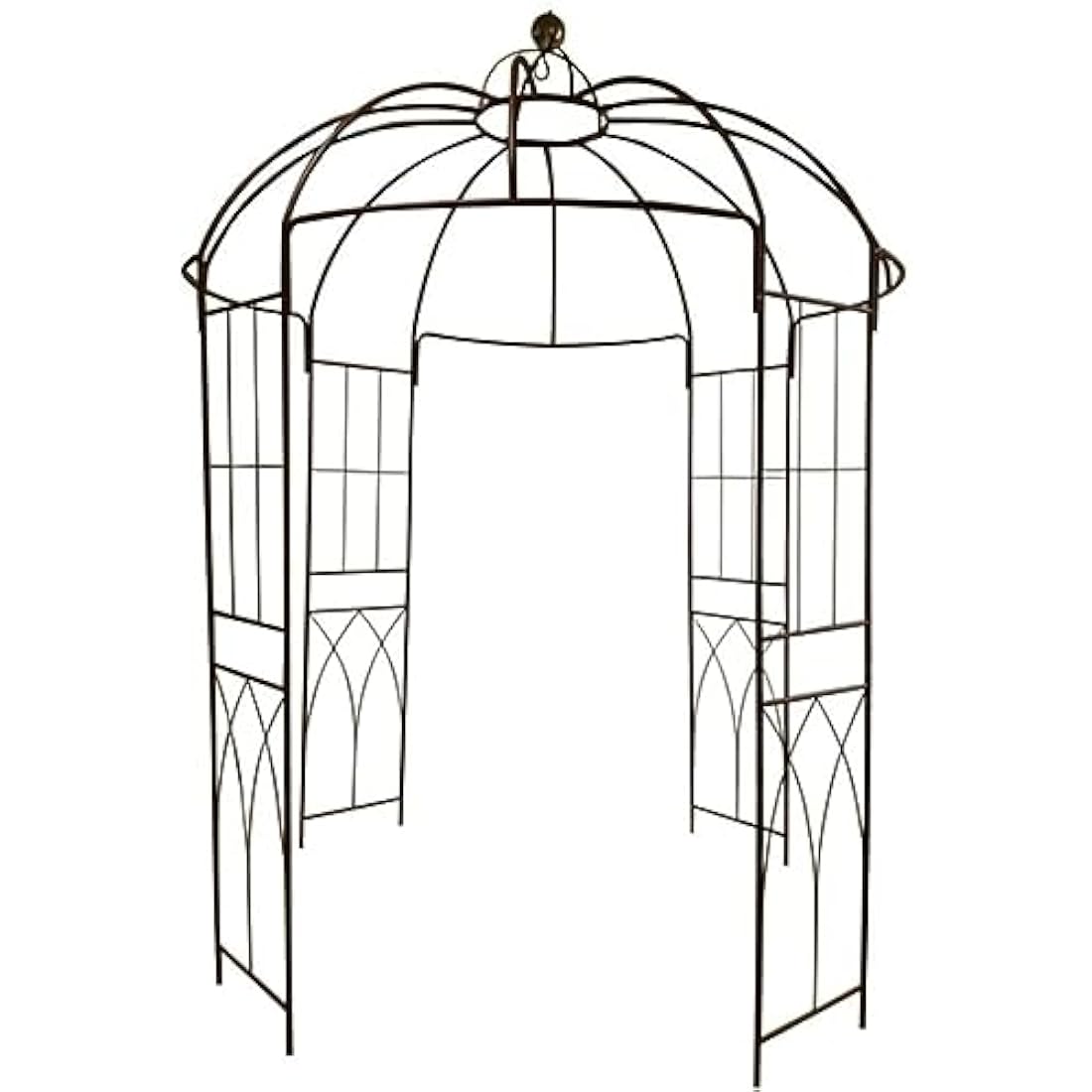 OUTOUR Birdcage Metal Garden Gazebo – Wrought Iron Climbing Plant Arbor