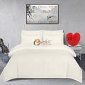 King Brushed Cotton Flannel Duvet Cover Set – Cream