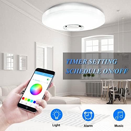 36W RGB LED Ceiling Light with Bluetooth Speaker & App