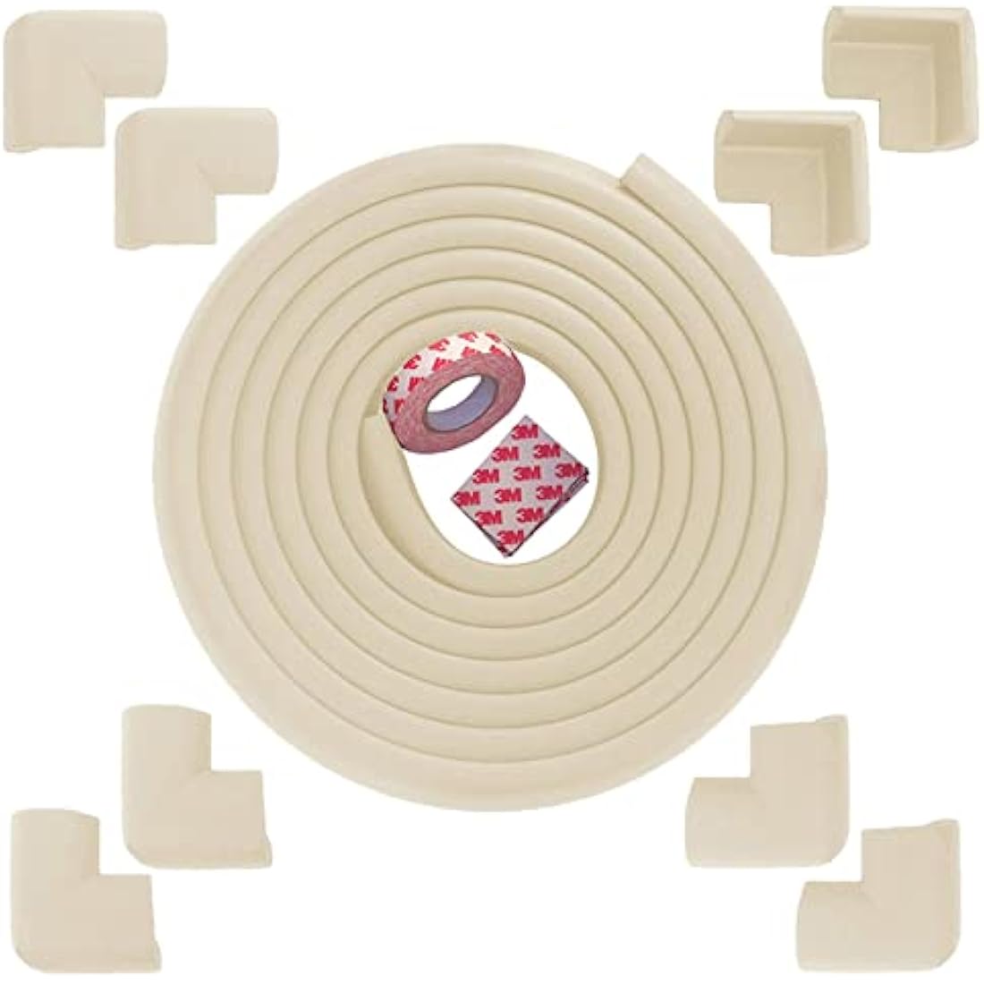 Baby Edge and Corner Guards – Non-Toxic Childproofing (Cream)
