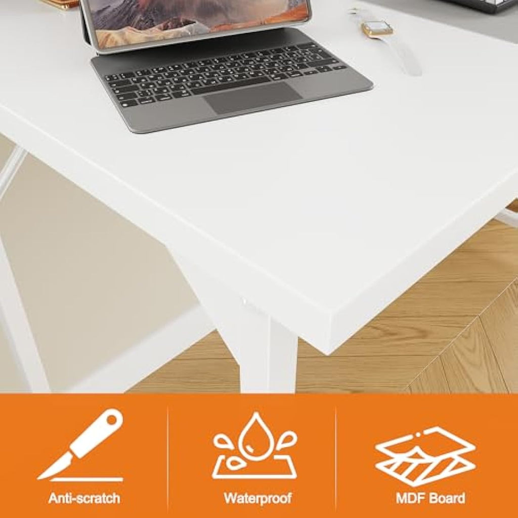 Jolof Store 100cm Computer Desk – Modern White Home Office Study Table