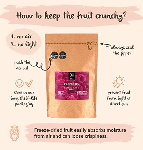 BRIX Freeze Dried Raspberries – 400g Natural Whole Fruit Vegan Snack