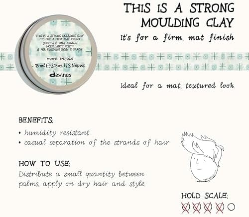 Davines More Inside Strong Moulding Clay – Matte Finish Hair Wax 75ml