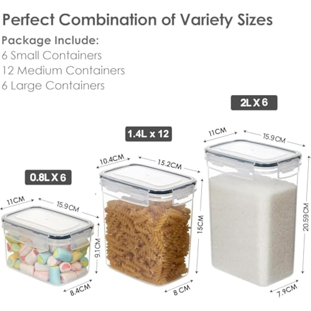 Vtopmart 24-Piece Airtight Food Storage Containers | BPA-Free Plastic