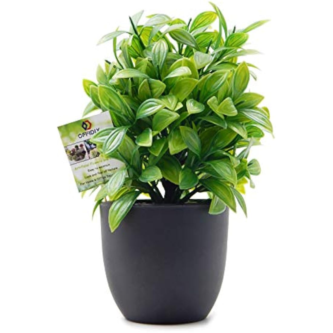 Mini Artificial Eucalyptus Plant with Vase for Desk Decor