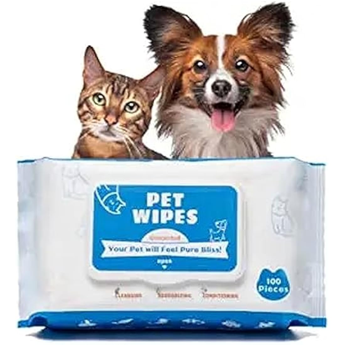 All-Purpose Pet Wipes for Dogs & Cats - Alcohol-Free (180ct)