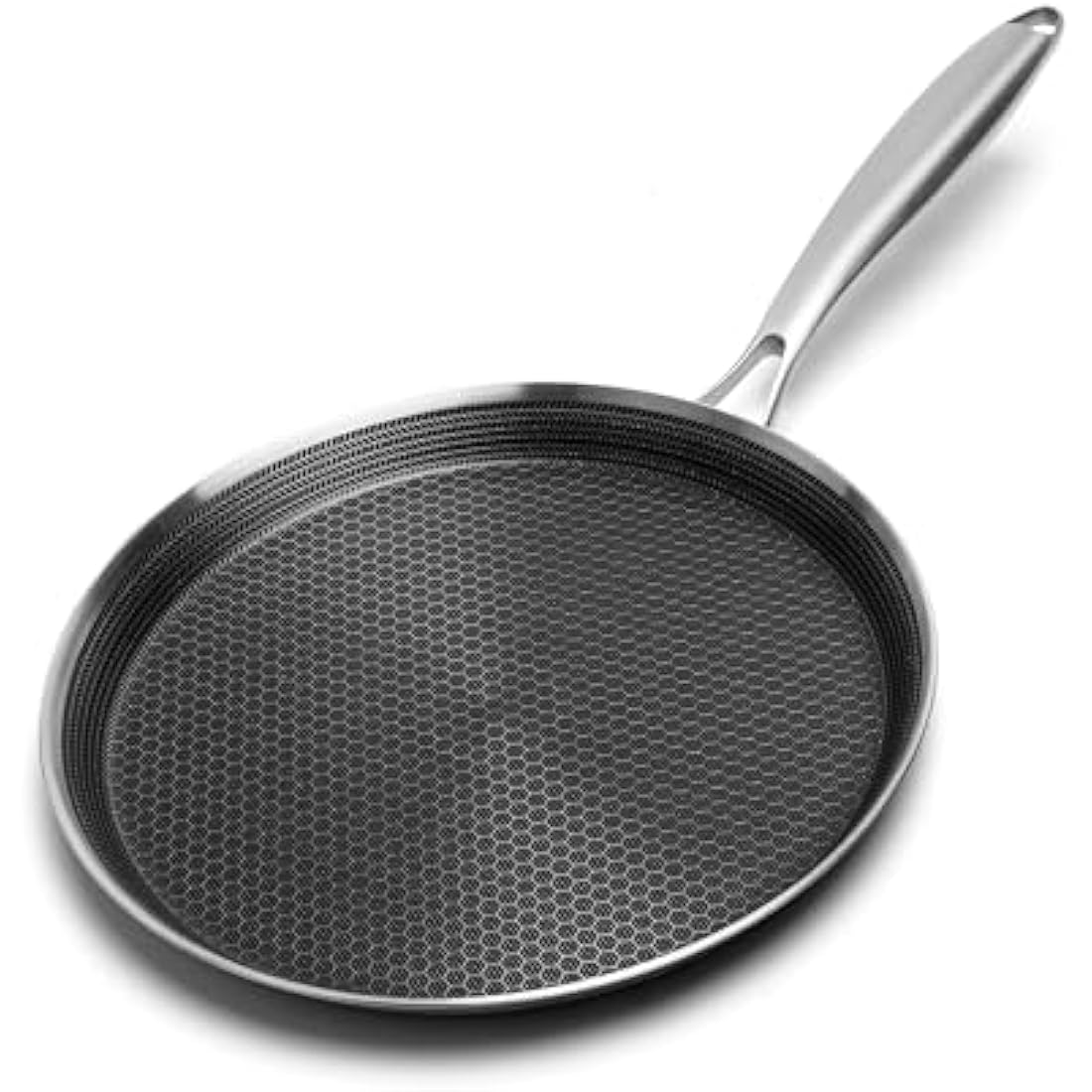 Innerwell 30cm Stainless Steel Crepe Pan | Nonstick Honeycomb Griddle