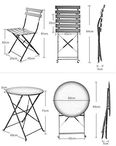 Grand Patio 3-Piece Folding Bistro Set | Weather Resistant Steel - Yellow