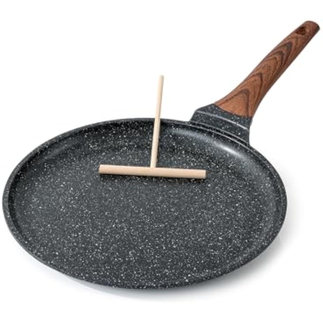 Kordisen 30cm Nonstick Crepe Pan – Induction Dosa Pan with Spreader