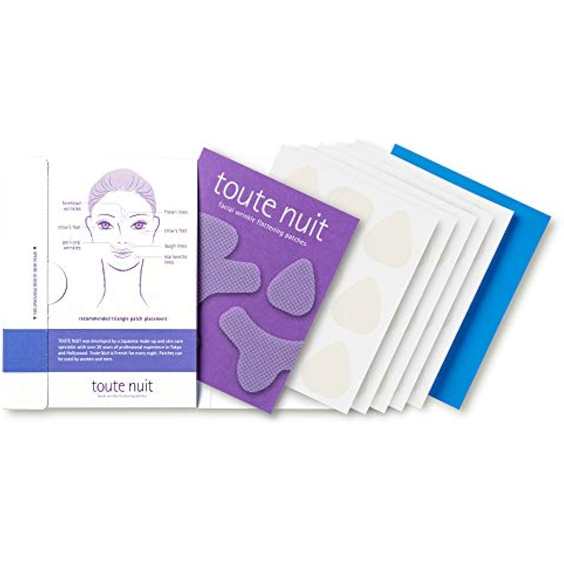 Toute Nuit Facial Wrinkle Flattening Patches - Triangle Face Tape (45ct)
