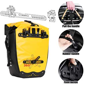 Rhinowalk Waterproof Bike Pannier Bag | 20L Bicycle Rear Rack Cargo