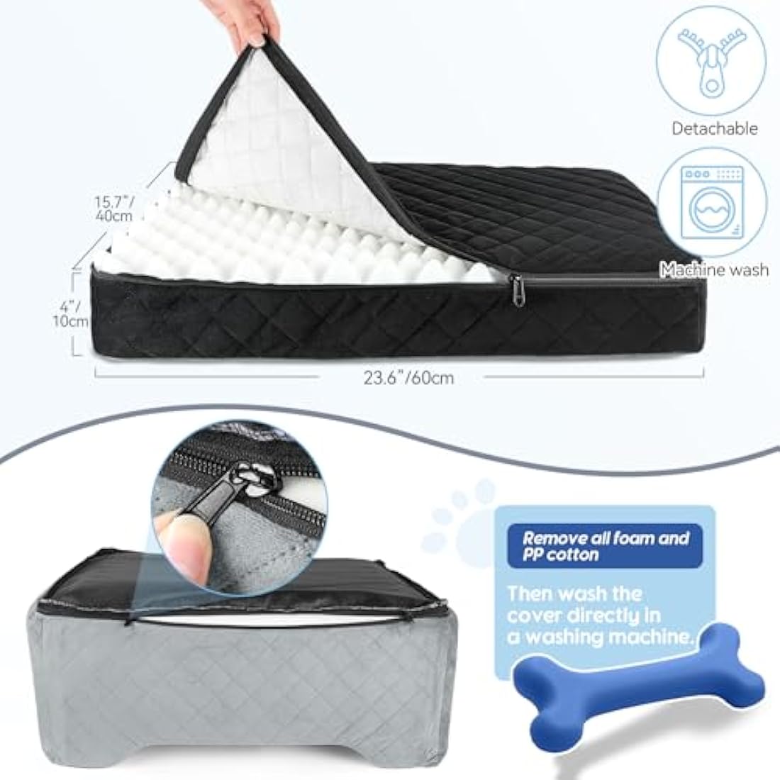 Dog Booster Car Seat – Large Washable Pet Travel Bed & Sofa