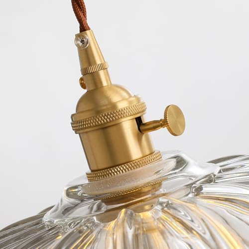 Jolof Store Vintage Glass Flower Pendant Light – Adjustable Hanging Lamp