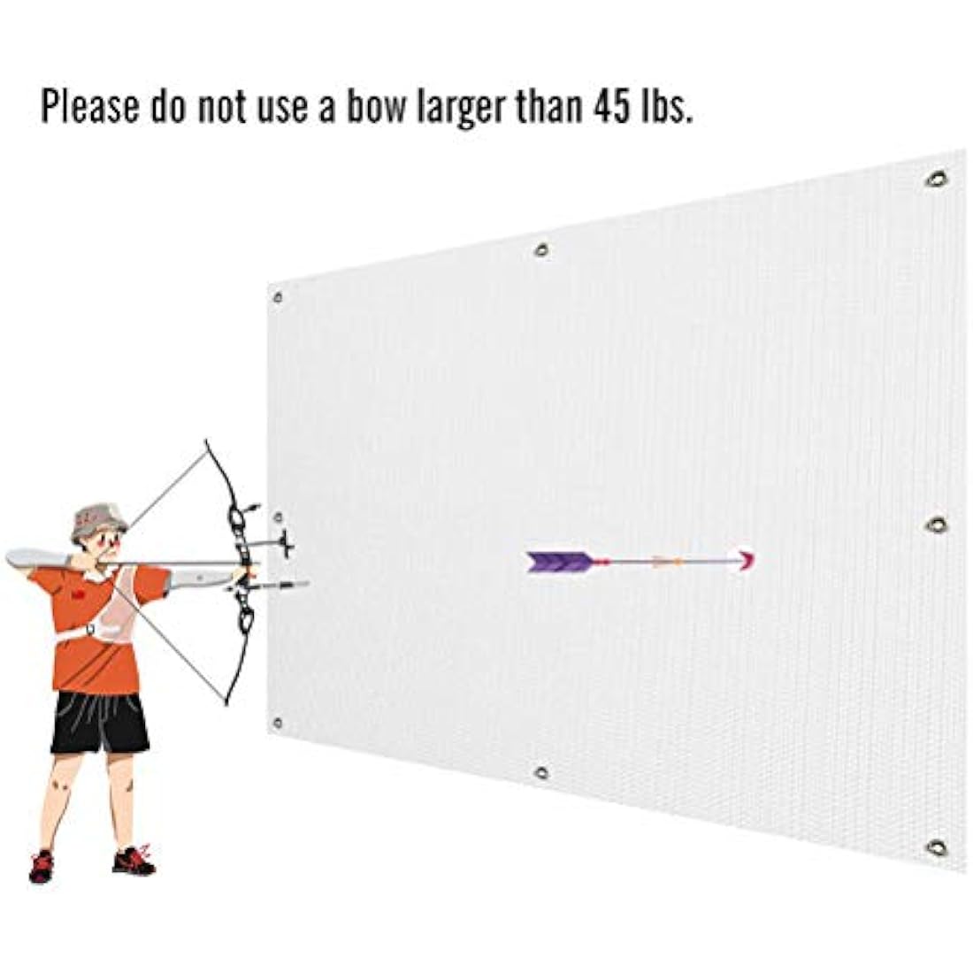 Aoneky Heavy Duty Archery Target Backstop Netting - 2mm Fiber Cloth
