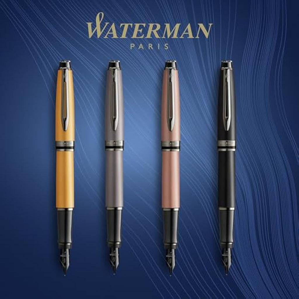 Waterman Expert Ballpoint Pen | Metallic Gold Lacquer & Ruthenium Trim