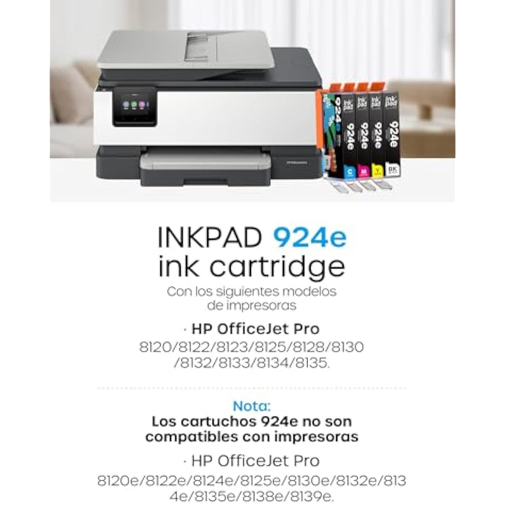iNKPAD 924XL Ink Cartridges for HP OfficeJet Pro 8120 8130 Series | 4-Pack
