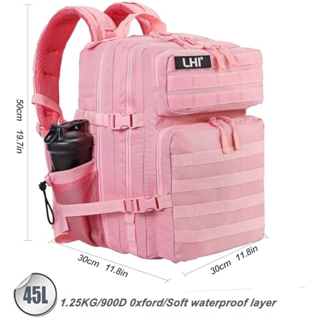 LHI 45L Military Tactical Backpack | Waterproof Molle Assault Rucksack