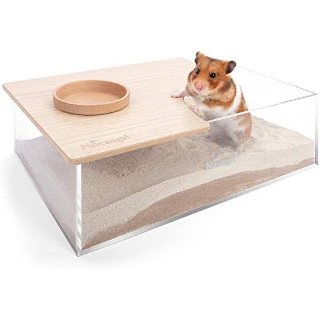 Niteangel Hamster Sand Bath Box – Acrylic Small Animal Digging Container