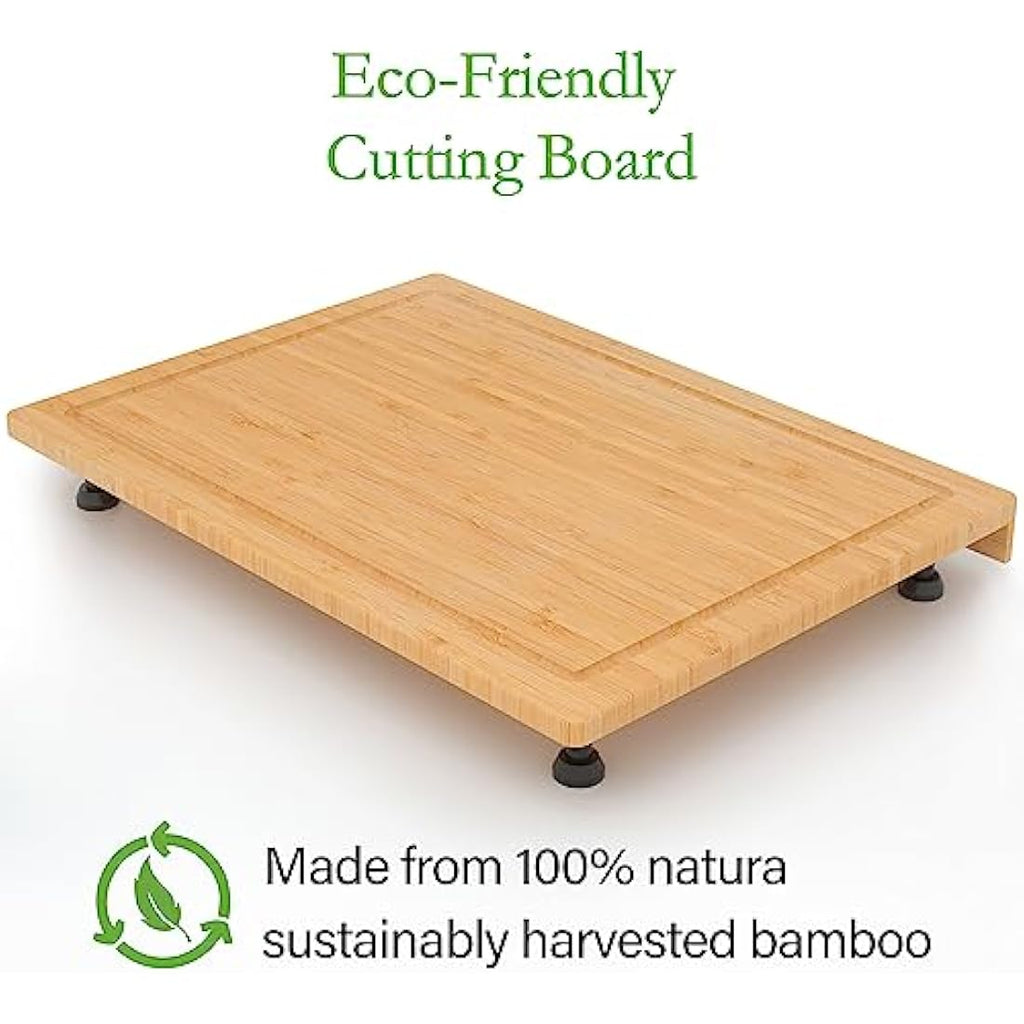 Bamboo Stove Top Cover | Large Cutting Board for RV & Kitchen
