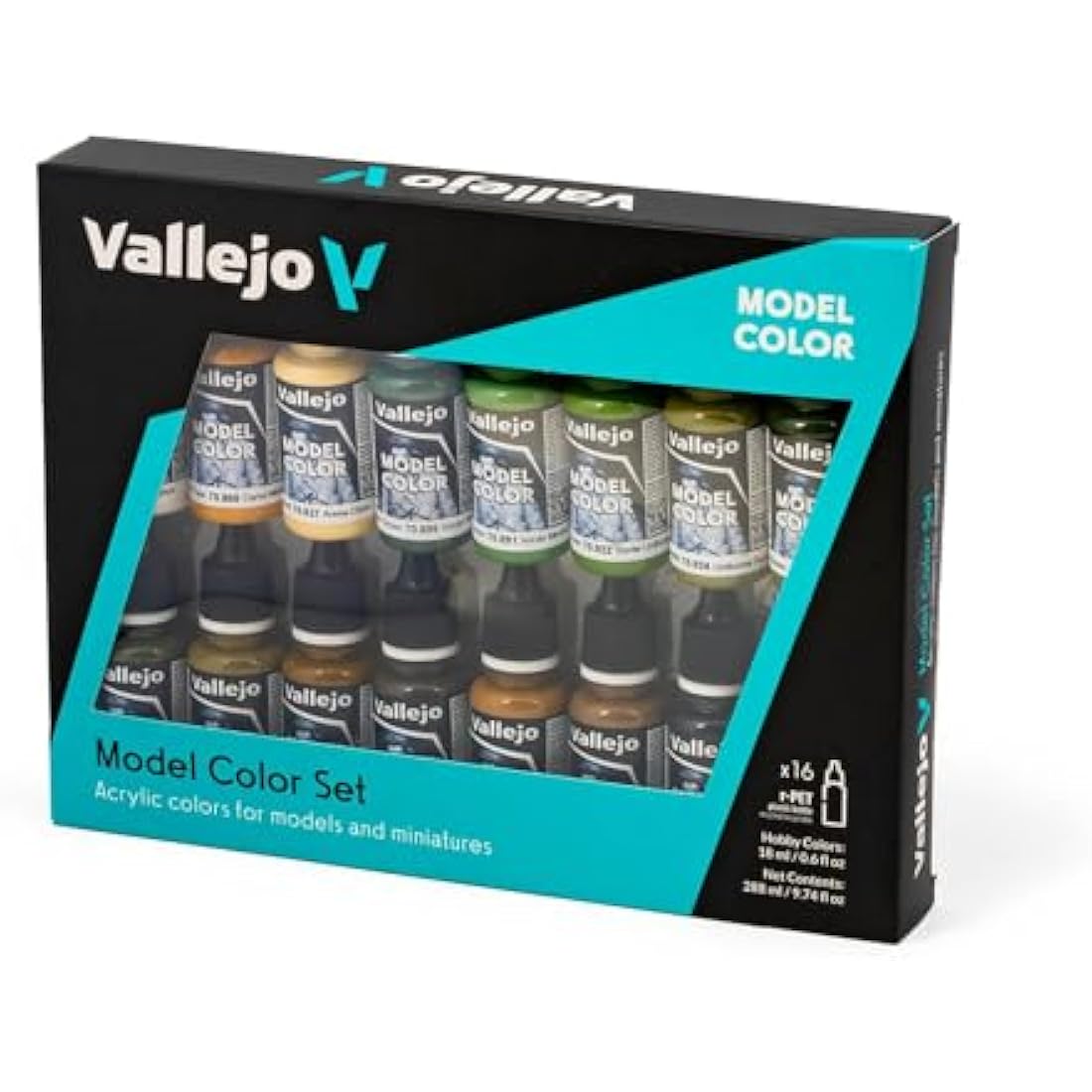 Vallejo Model Color WWII Allies Acrylic Paint Set | 16 Pack – 17ml