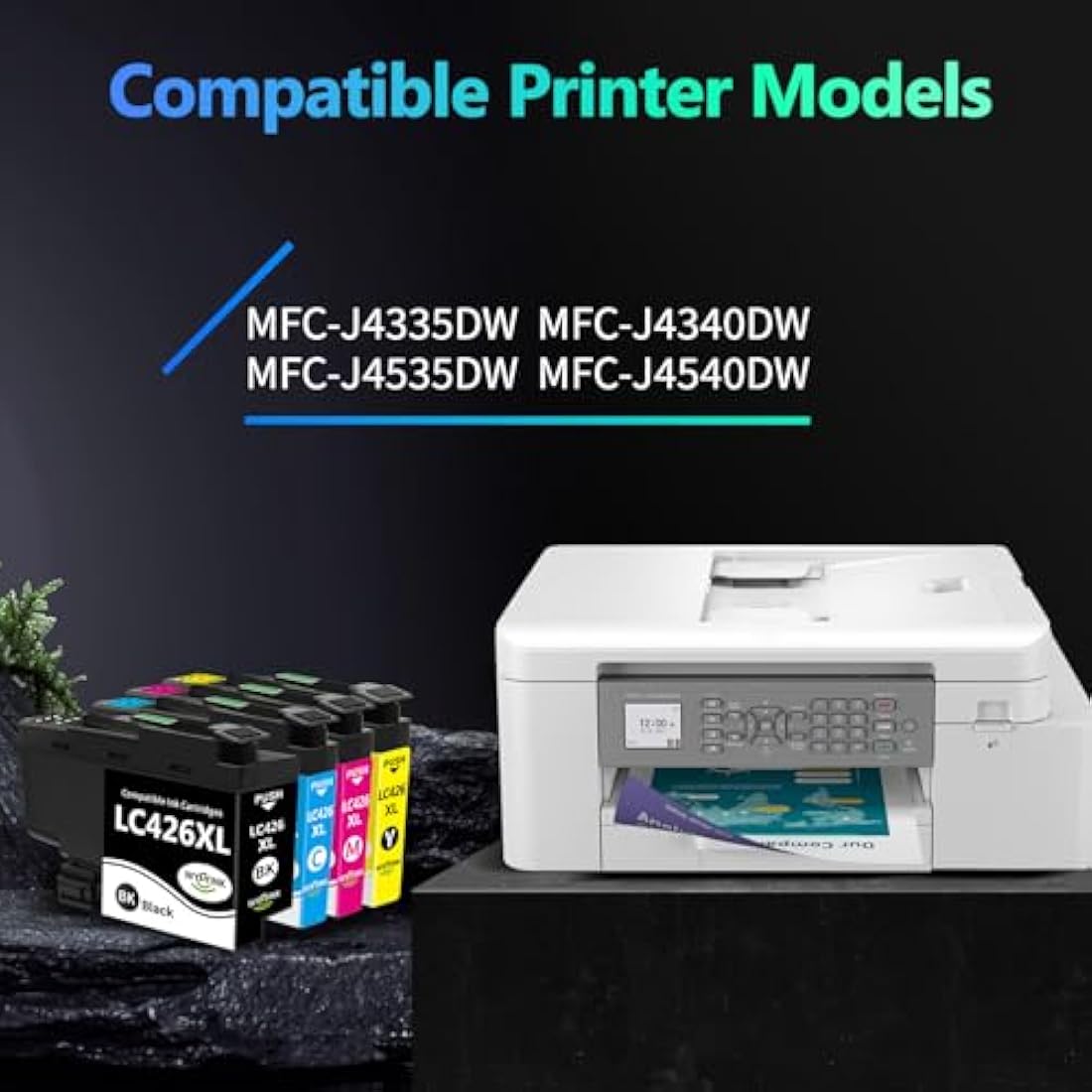 WYFYINK LC426XL High Yield Ink Cartridges for Brother MFC-J4540DW | 4-Pack