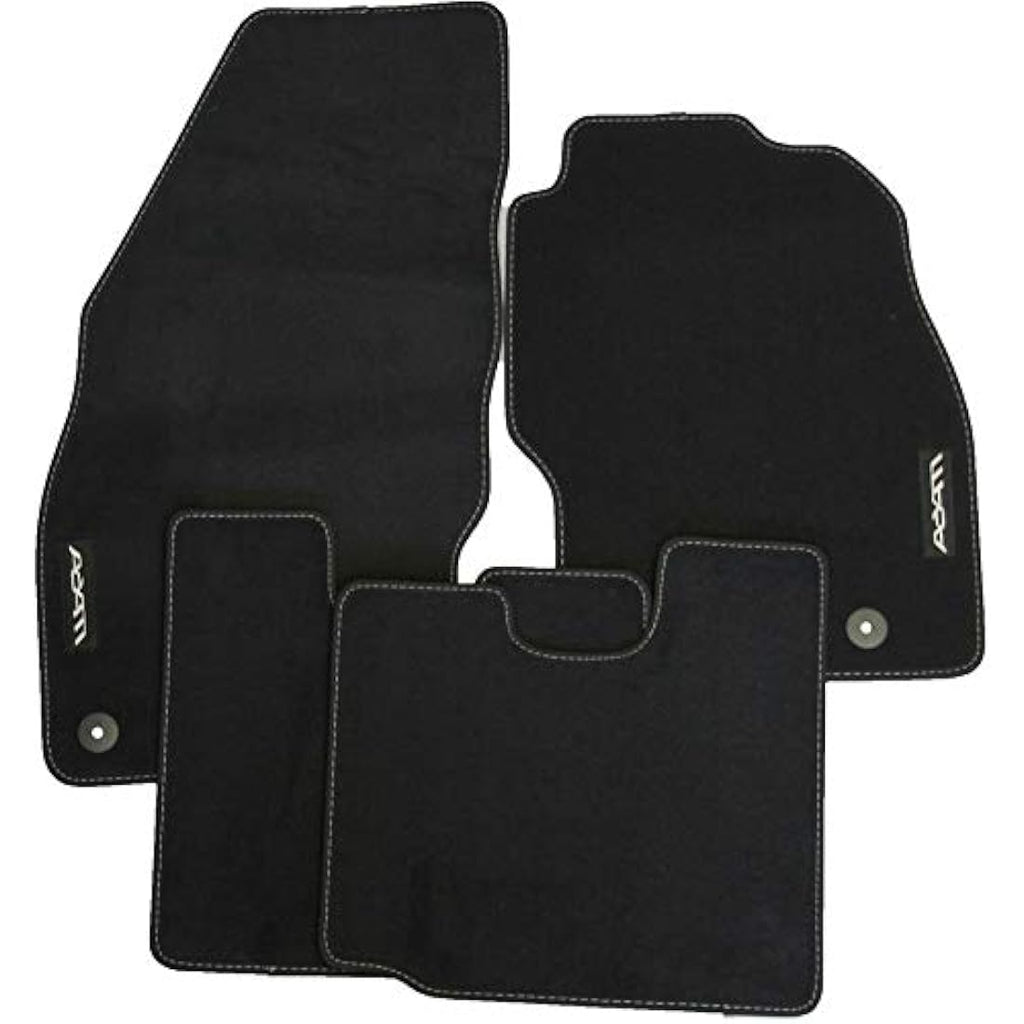Vauxhall Adam Tailored Black Velour Carpet Floor Mats - Set of 4
