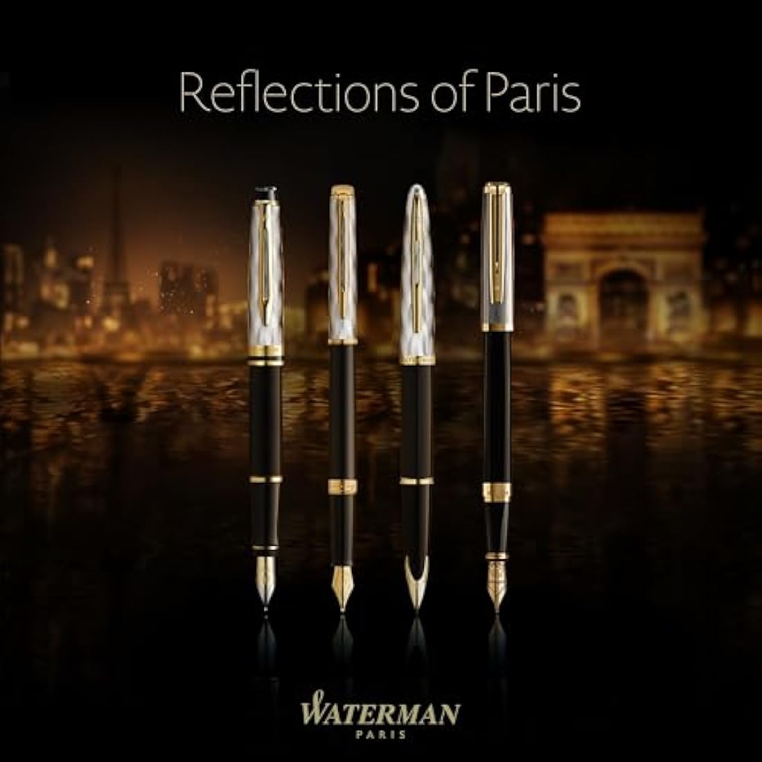 Waterman Expert Rollerball Pen – Black Lacquer with Gold Trim
