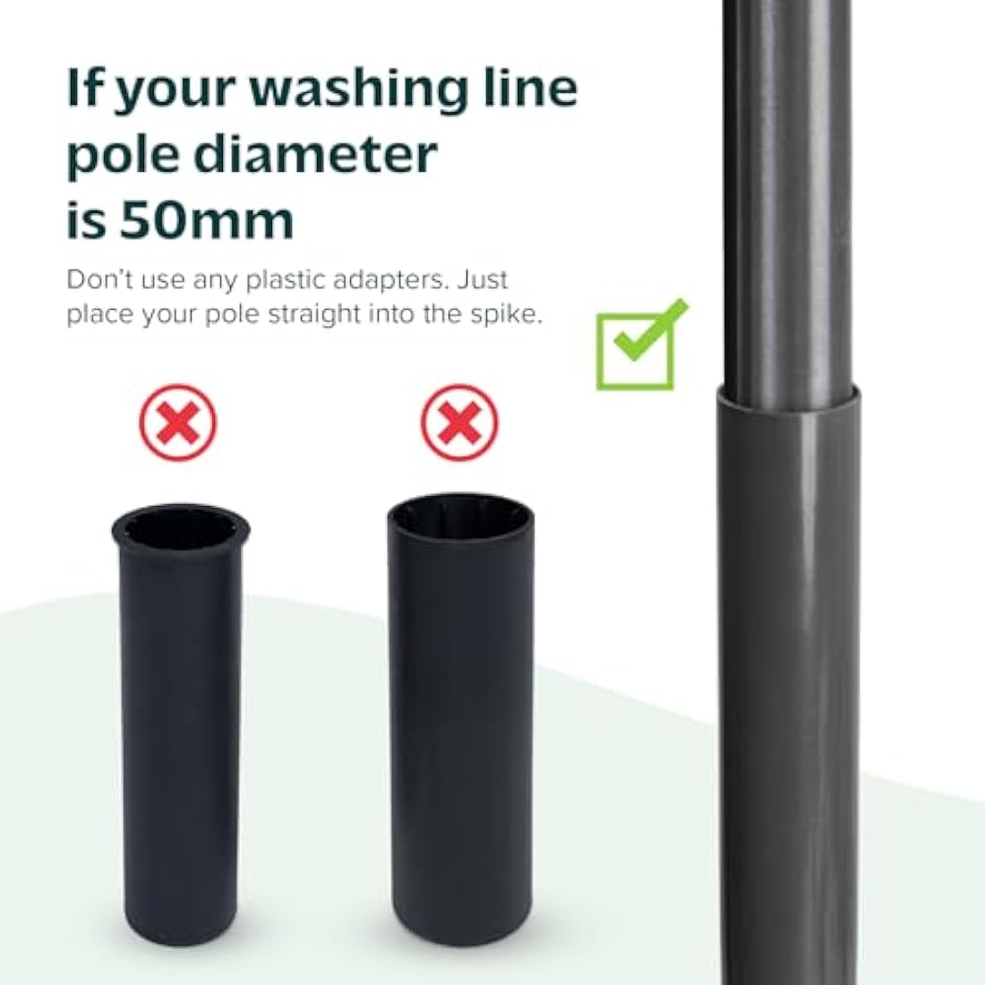 Jolof Store Heavy Duty Rotary Washing Line Spike - Metal Ground Base