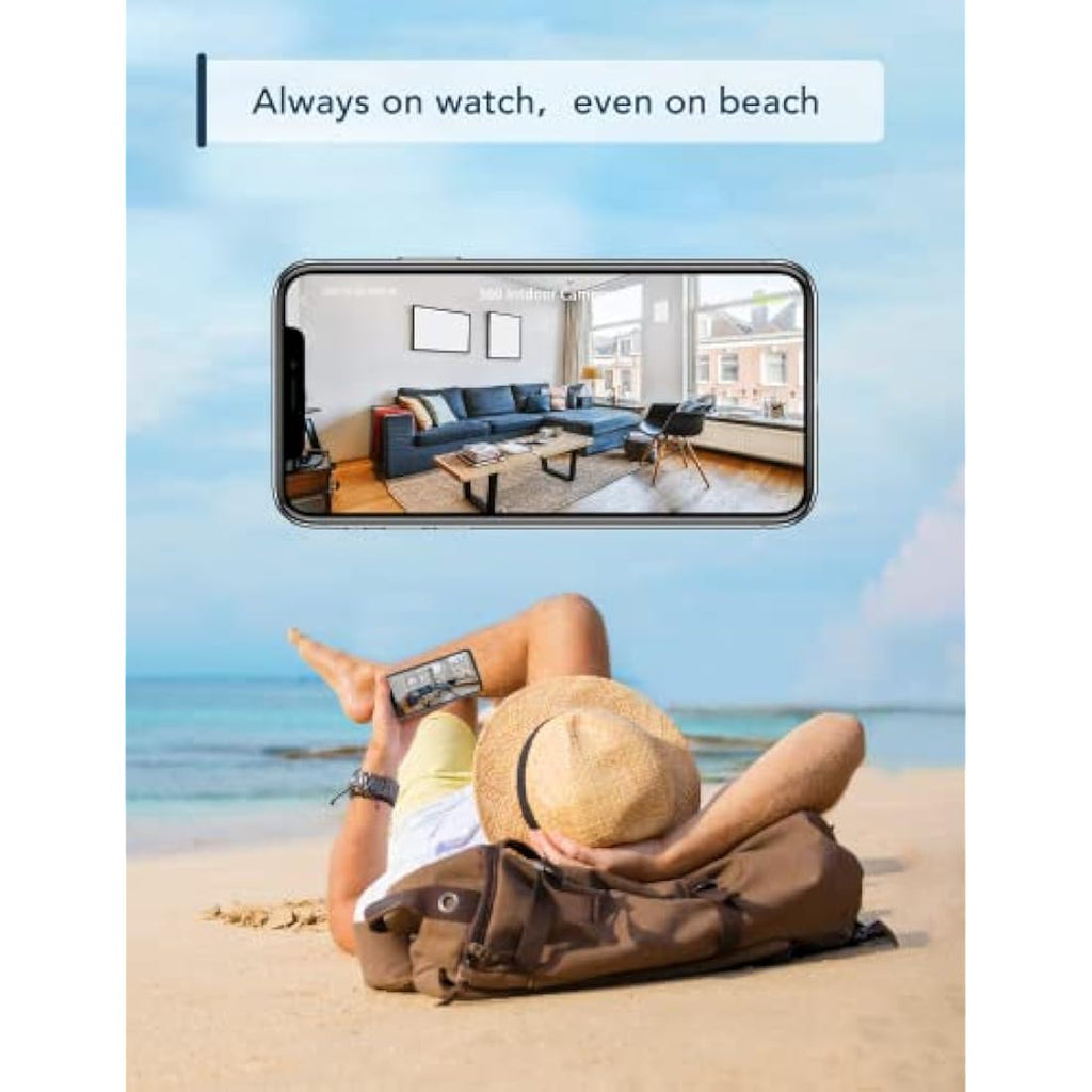 GNCC 1080P Indoor Security Camera 2-Pack | WiFi Home Monitor with Night Vision