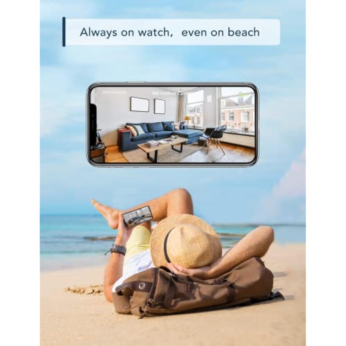 GNCC 1080P Indoor Security Camera 2-Pack | WiFi Home Monitor with Night Vision