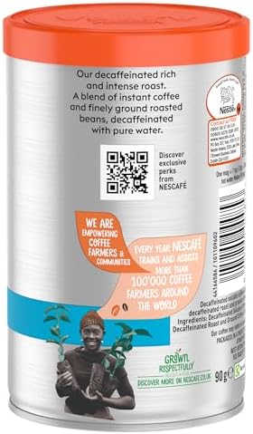 NESCAFÉ Azera Americano Decaff Instant Coffee - 90g Tin (Pack of 6)
