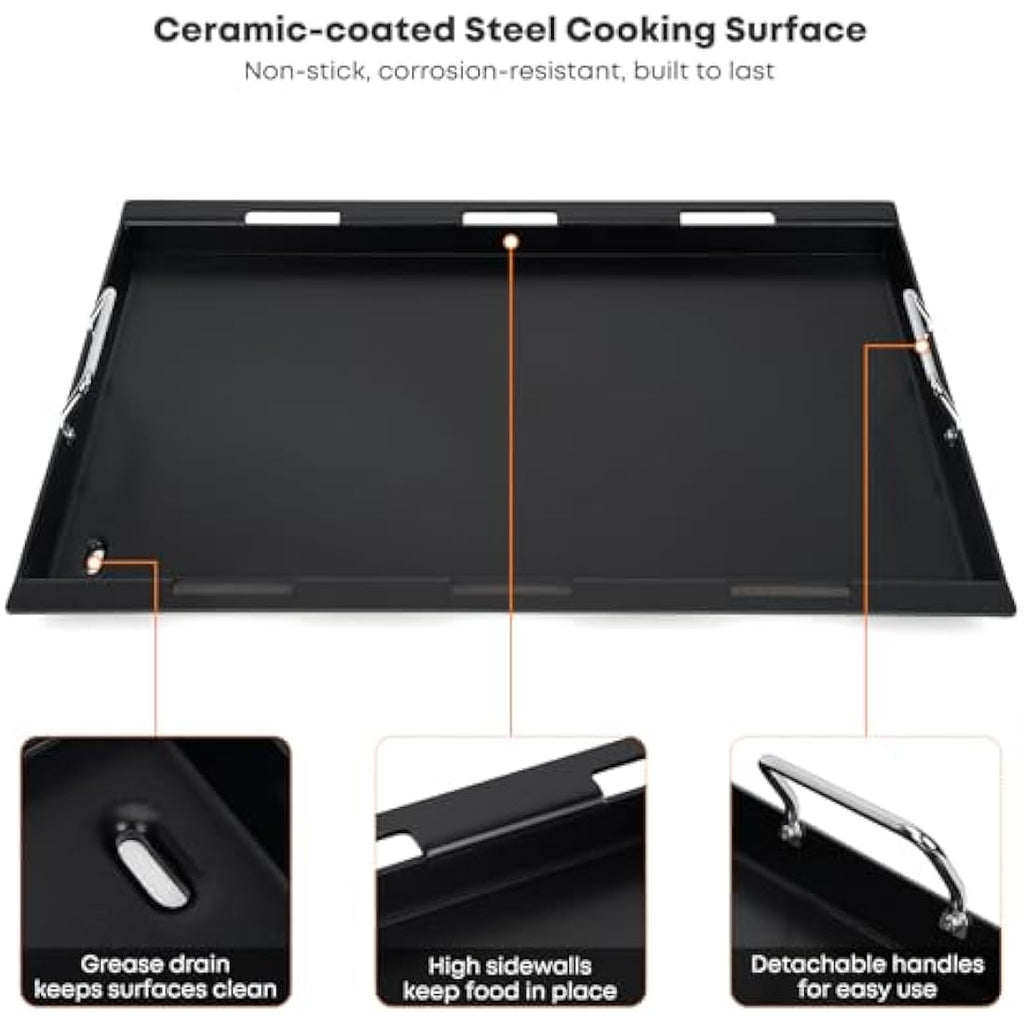 Onlyfire Nonstick Ceramic Griddle for Weber Genesis II 300 Series Grills