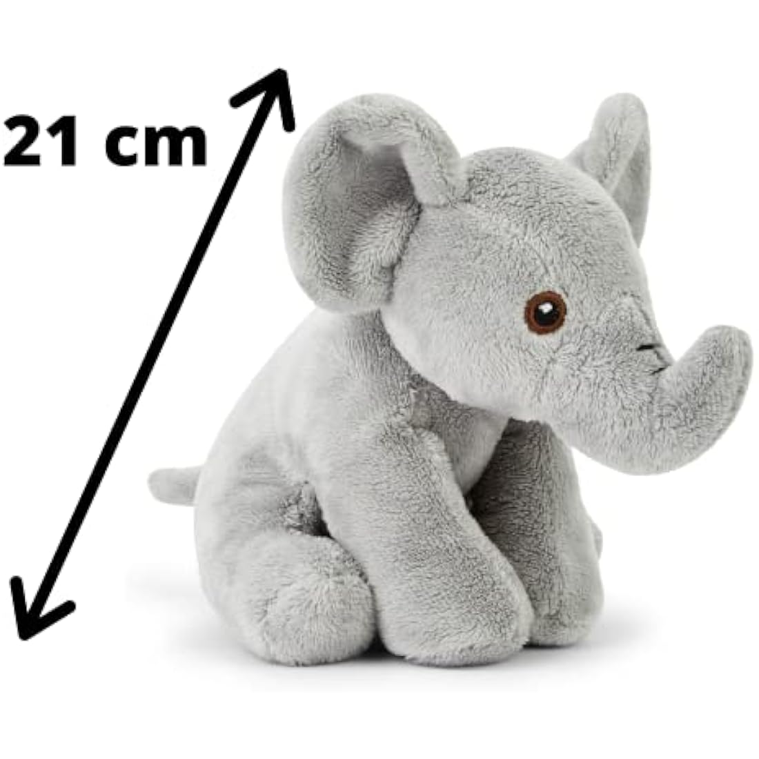 Zappi Co Recycled Elephant Plush Toy – 15cm Soft Stuffed Animal