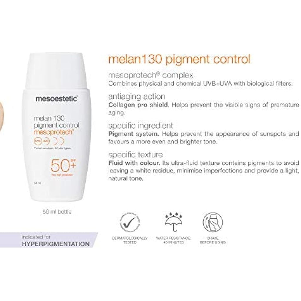 Mesoestetic Melan 130 Pigment Control SPF 50+ Sunscreen - 50ml