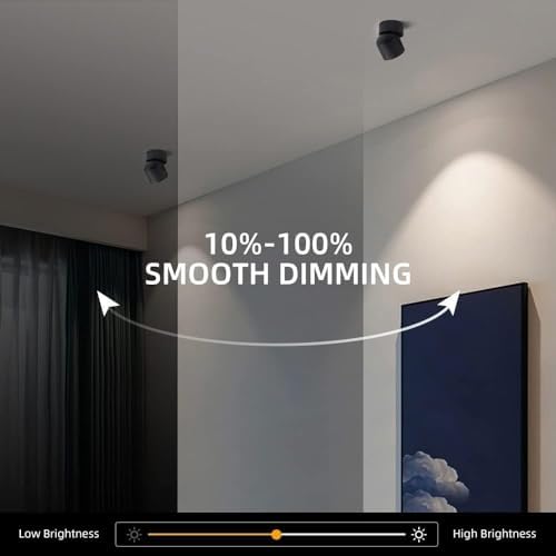 Aisilan 9W Dimmable LED Spotlight | Matte Black Adjustable Ceiling Light