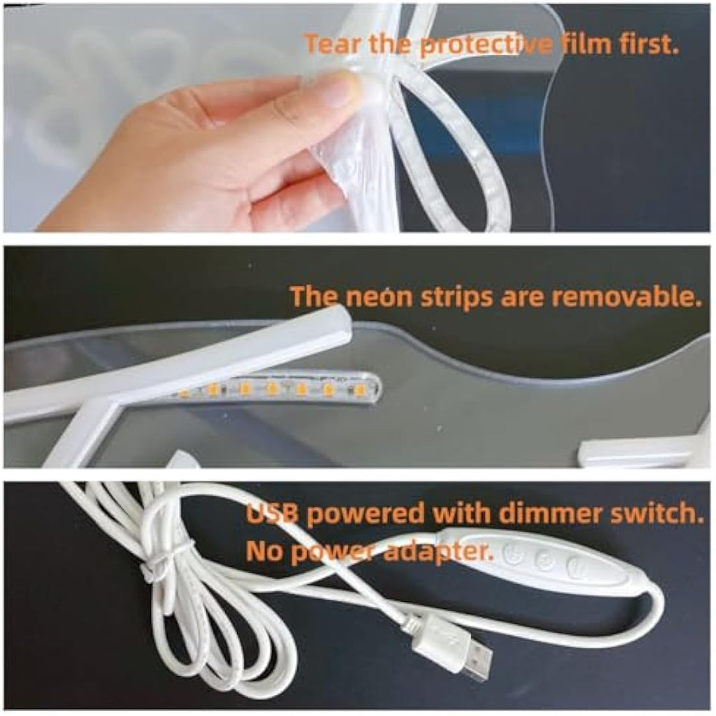 QiaoFei It Was Always You LED Neon Sign | Warm White Wall Decor with Dimmer