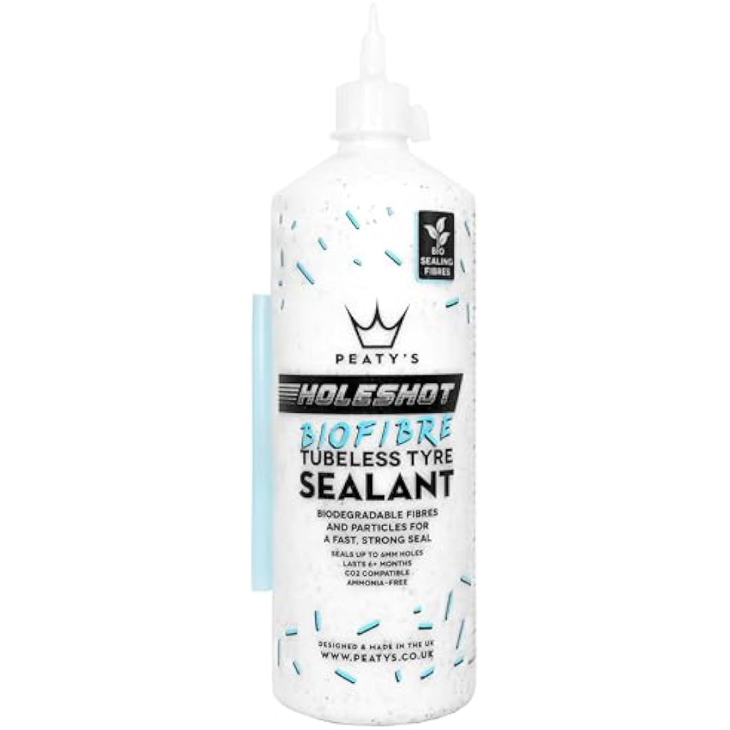 Peaty's Holeshot Biofibre Tubeless Tyre Sealant – Fast Acting 6mm Repair